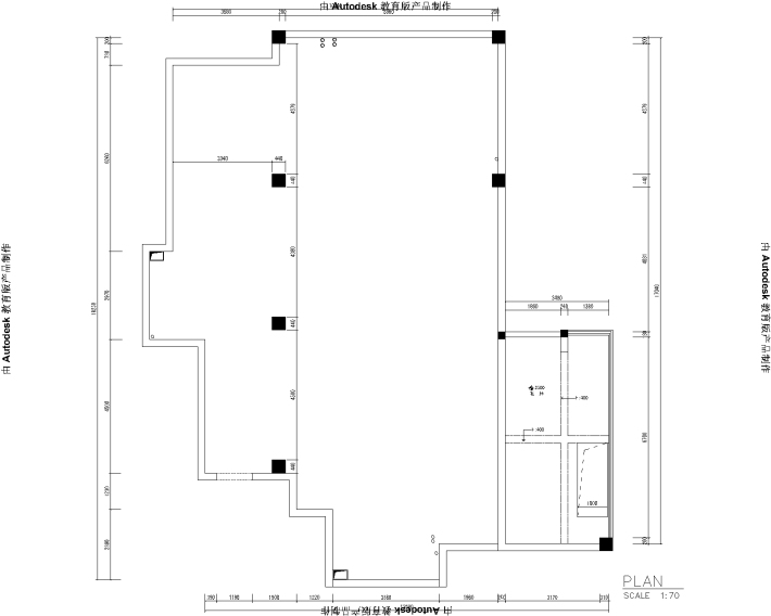 二楼原始结构图 二楼原始结构图