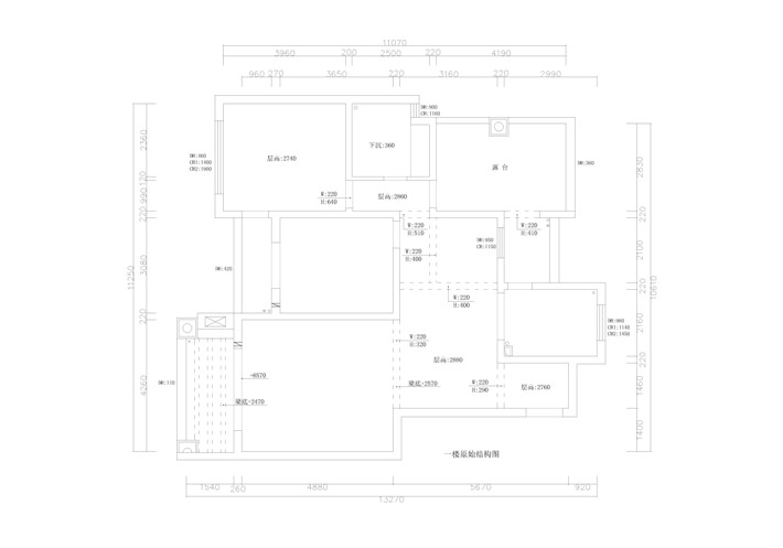 一楼原始结构图 一楼原始结构图